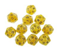 QXWD 10pcs 20 Sided Dice Astrology Multifaceted Constellation Dice D20 Playing for Party Game Role Playing Game