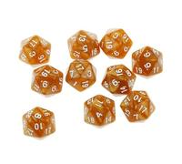 QXWD 10pcs 20 Sided Dice Astrology Multifaceted Constellation Dice D20 Playing for Party Game Role Playing Game