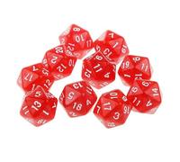 QXWD 10pcs 20 Sided Dice Astrology Multifaceted Constellation Dice D20 Playing for Party Game Role Playing Game