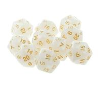 QXWD 10pcs 20 Sided Dice Astrology Multifaceted Constellation Dice D20 Playing for Party Game Role Playing Game