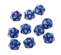QXWD 10pcs 20 Sided Dice Astrology Multifaceted Constellation Dice D20 Playing for Party Game Role Playing Game