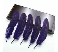 QXWD 10Pcs Natural Guinea Fowl Feathers Jewelry Making Spotted Pheasant Feather Decoration Wedding Handicraft Accessories