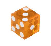 QXWD 1Pcs Colorful 19mm Dice with Razor Edges Matching Serial Numbers Clear Translucent D6 Royal Craps