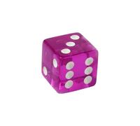 QXWD 1Pcs Colorful 19mm Dice with Razor Edges Matching Serial Numbers Clear Translucent D6 Royal Craps