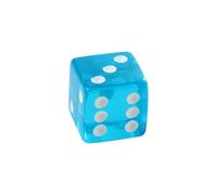 QXWD 1Pcs Colorful 19mm Dice with Razor Edges Matching Serial Numbers Clear Translucent D6 Royal Craps