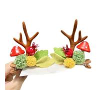 QXWD 2Pcs Christmas Hair Clips For Women Girls Antler Deer Ear Hairpin Hairgrips Kids Barrettes Hair Accessories Jewelry