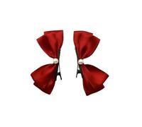 QXWD 2PCS Nail Bead Three-dimensional Bow Hair Clips Gilr Lovely Hairpins Hair Accessories Barrettes For Kid Headdress