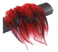 QXWD 50Pcs/bag Natural Rooster Feathers Pink Crafts Jewelry Handicraft Accessories Decorative 4-6“ Cock Pheasant Plumes
