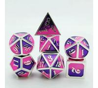 QXWD 7Pcs Metal Digital Dices Set Board Table Game Interaction Toys Number Home Decor Role Playing Toys Multicolour