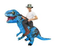 QXWD Adult Kids T-Rex Dinosaur Inflatable Costumes Halloween Christmas Mascot Party Cosplay Costume Dress Fancy Suits