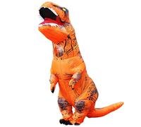 QXWD Adult Kids T-Rex Dinosaur Inflatable Costumes Halloween Christmas Mascot Party Cosplay Costume Dress Fancy Suits