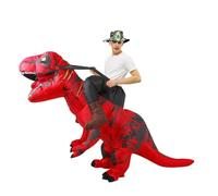 QXWD Adult Kids T-Rex Dinosaur Inflatable Costumes Halloween Christmas Mascot Party Cosplay Costume Dress Fancy Suits