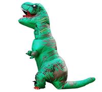 QXWD Adult Kids T-Rex Dinosaur Inflatable Costumes Halloween Christmas Mascot Party Cosplay Costume Dress Fancy Suits