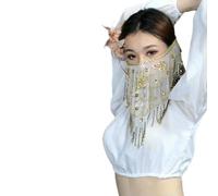 QXWD Belly Dance Face Veil for Women Indian Tribal for Women Belly Dance Accessories the Different Colors 9 colors