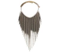 QXWD Bohemian Long Tassel Face Jewelry Rhinestone Women Handmade Crystal Sexy Mask For Face Chain Veil Wedding Party