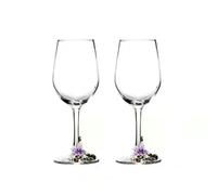 QXWD Creative Enamel Crystal Goblet Champagne Glass Cup Set Luxury Cups Glasses of Wine Wineglass Vintage Drinking