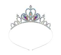 QXWD Fashion Children's Crown Headdress Cute Princess Little Girl Princess Hair Hoop Crystal Birthday Crown Hair Accessories
