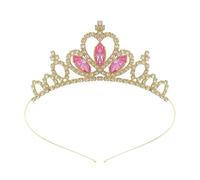QXWD Fashion Children's Crown Headdress Cute Princess Little Girl Princess Hair Hoop Crystal Birthday Crown Hair Accessories
