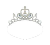 QXWD Fashion Children's Crown Headdress Cute Princess Little Girl Princess Hair Hoop Crystal Birthday Crown Hair Accessories