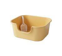 QXWYBYQGW Cat Litter Basin Large Anti-take-out Semi-closed Huge Toilet Extra Pet Supplies(Yellow)