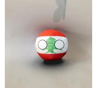 QXXKJDF 7.9 in 3.9 in Country balls,plush,Germany, Fiji, Congo, Mexico, Canada, Congo, plush toys, country ball(Lebanon,3.7in)