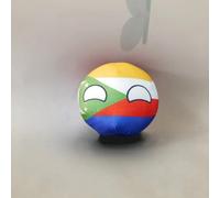 QXXKJDF 7.9-in 3.9-in Plush Country Ball, France, Qatar, Croatia, Plush Toy, Country Balls, Poland Ball(Comoros,3.8in)