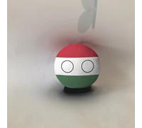 QXXKJDF 7.9-in 3.9-in Plush Country Ball, France, Qatar, Croatia, Plush Toy, Country Balls, Poland Ball(Hungary,3.8in)