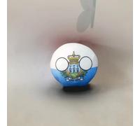 QXXKJDF 7.9-in 3.9-in Plush Country Ball, France, Qatar, Croatia, Plush Toy, Country Balls, Poland Ball(San Marino,3.8in)