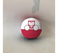 QXXKJDF 7.9 In 3.9 In Polish Ball, Country Ball, Australia, Japan, Maldives, Angola, Plush Toy,Countryballs(Poland,7.8in)