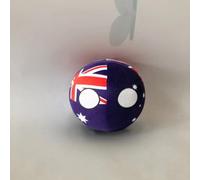 QXXKJDF 7.9 In 3.9 In Polish Ball, Country Ball, Australia, Japan, Maldives, Angola, Plush Toy,Countryballs(Australia,3.7in)