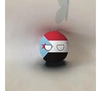 QXXKJDF 7.9 In 3.9 In Polish Ball, Country Ball, Australia, Japan, Maldives, Angola, Plush Toy,Countryballs(Yemen,3.7in)