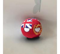 QXXKJDF 7.9 In 3.9 In Polish Ball, Country Ball, Australia, Japan, Maldives, Angola, Plush Toy,Countryballs(British isles,7.8in)