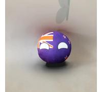 QXXKJDF 7.9 In 3.9 In Polish Ball, Country Ball, Australia, Japan, Maldives, Angola, Plush Toy,Countryballs(New Zealand,7.8in)