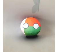 QXXKJDF 7.9 In 3.9 In Polish Ball, Country Ball, Australia, Japan, Maldives, Angola, Plush Toy,Countryballs(Madagascar,3.7in)
