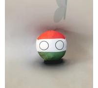 QXXKJDF 7.9 In 3.9 In Polish Ball, Country Ball, Australia, Japan, Maldives, Angola, Plush Toy,Countryballs(Hungary,7.8in)