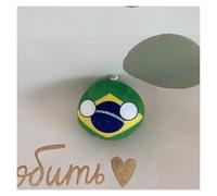 QXXKJDF 7.9in, 3.9in Polish Ball,country Ball,Pakistan,France, Canada,EU, Plush Toy,country Balls, (Brazil,7.8in)
