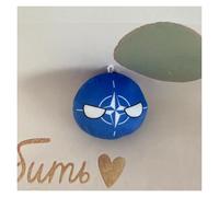QXXKJDF 7.9in, 3.9in Polish Ball,country Ball,Pakistan,France, Canada,EU, Plush Toy,country Balls, (NATO,7.8in)