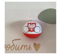 QXXKJDF 7.9in, 3.9in Polish Ball,country Ball,Pakistan,France, Canada,EU, Plush Toy,country Balls, (Poland1,7.8in)