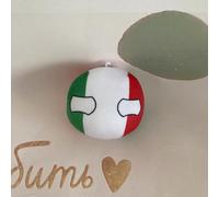 QXXKJDF 7.9in, 3.9in Polish Balls, Country Ball, Japan, Ukraine, Usa,Mexico, Plush Toy,Country Balls(Italy,7.8in)