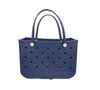 QXYOGO Beach Bag, Beach Bags for Women XL Beach Bag EVA Rubber Waterproof Travel Picnic Storage Basket Extra Large Women Shopping Handbag Jelly Beach Tote Bag(H,L(35x23x10cm))