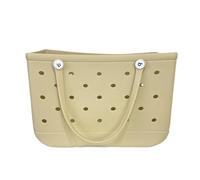 QXYOGO Beach Bag, Beach Bags for Women XL Beach Bag EVA Rubber Waterproof Travel Picnic Storage Basket Extra Large Women Shopping Handbag Jelly Beach Tote Bag(D,L(35x23x10cm))