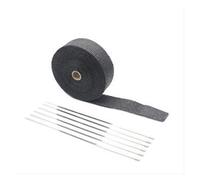 QXYOGO Exhaust Wrap Motorcycle, Exhaust Tape 5M/10M/15M Fiberglass Exhaust Protection Pipe Heat Header Insulation Tape Turbo Wrap Insulating Wrap Tape Cloth(50mm 15M Black)