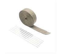 QXYOGO Exhaust Wrap Motorcycle, Exhaust Tape 5M/10M/15M Fiberglass Exhaust Protection Pipe Heat Header Insulation Tape Turbo Wrap Insulating Wrap Tape Cloth(50mm 15M Titanium)