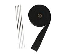 QXYOGO Exhaust Wrap Motorcycle, Exhaust Tape Exhaust Manifolds Fiberglass Heat Wrap Tape Thermal Wrap Ties Motorcycle Exhaust Pipe Insulation Cotton Cloth