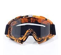 QXYOGO Mtb Goggles,Motorcycle Goggles Goggle UV Protection Stripe Motorcycle Glasses Motocross Goggles Ski Cross Country Flexible Dirt Bike Goggles(K1)