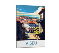 QXYUIN Landscape Poster Portugal, Viseu Historic Town.jpg Poster Wall Art Canvas Aesthetic Decorative Painting for Room 20x30inch(50x75cm) Frame-style