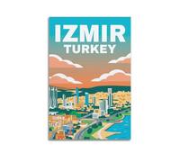 QXYUIN Landscape Poster Turkey, Izmir Modern Cityscape.jpg Poster Wall Art Canvas Aesthetic Decorative Painting for Room 12x18inch(30x45cm) Unframe-style