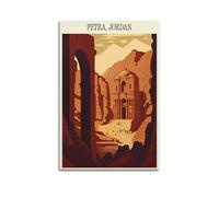 QXYUIN Vintage Travel Petra Jordan, The Treasury View.jpg Poster Wall Art Canvas Aesthetic Decorative Painting for Room 20x30inch(50x75cm) Unframe-style