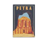 QXYUIN Vintage Travel Petra Jordan, Treasury Through Archway.jpg Poster Wall Art Canvas Aesthetic Decorative Painting for Room 20x30inch(50x75cm) Unframe-style