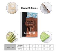 QXYUIN Vintage Travel Petra Jordan, Visit The Ancient City.jpg Poster Wall Art Canvas Aesthetic Decorative Painting for Room 08x12inch(20x30cm) Frame-style